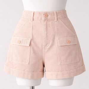 American Eagle Outfitters Light Pink High-Waisted Shorts